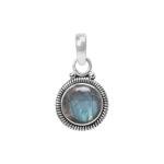 Labradorite Silver Pendant Necklace for Abundance