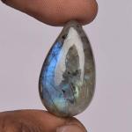 Blue Flash Labradorite Pear Cabochon 21 Ct Gemstone
