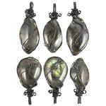 Natural Labradorite Pendant Necklace for Wealth Attraction