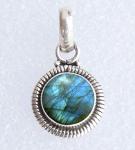 Labradorite Silver Pendant Necklace for Abundance