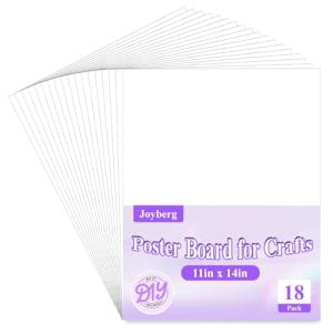 18-Pack White Poster Boards for Creative Projects