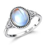 Victorian Style Sterling Silver Moonstone Ring