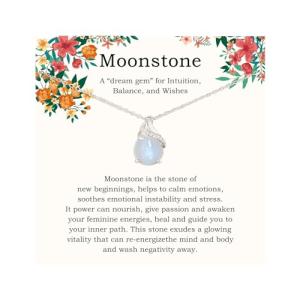 Moonstone Necklace for New Beginnings and Inspiration