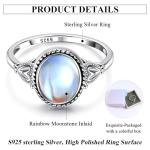 Victorian Style Sterling Silver Moonstone Ring