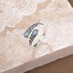 Moonstone Thumb Rings - Elegant Vintage Jewelry for Women