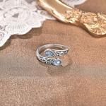 Moonstone Thumb Rings - Elegant Vintage Jewelry for Women