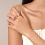 Moonstone Thumb Rings - Elegant Vintage Jewelry for Women