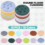 16-Inch Round Floor Pillows for Kids 12-Pack