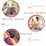 Large Boho Meditation Floor Pillow for Abundance