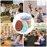 16-Inch Round Floor Pillows for Kids 12-Pack