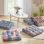 Large Boho Meditation Floor Pillow for Abundance