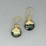 Labradorite Pear Dangle Earrings for Manifesting Abundance