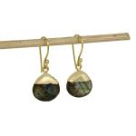 Labradorite Pear Dangle Earrings for Manifesting Abundance