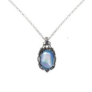 Silver Plated Moonstone Pendant Necklace for Abundance