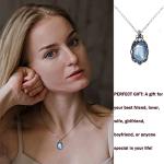 Silver Plated Moonstone Pendant Necklace for Abundance