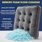 Memory Foam Meditation Floor Pillow Set of 2