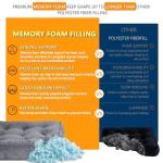 Memory Foam Meditation Floor Pillow Set of 2