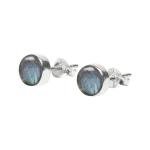 Labradorite Stud Earrings in Sterling Silver