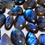 Rare Blue Labradorite Gemstone Cabochons for DIY