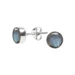 Labradorite Stud Earrings in Sterling Silver