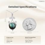 Labradorite Sterling Silver Pendant Necklace for Women