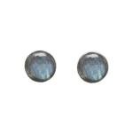 Labradorite Stud Earrings in Sterling Silver