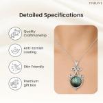 Labradorite Sterling Silver Pendant Necklace for Women