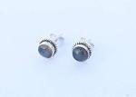 Labradorite Silver Stud Earrings for Abundance and Wealth