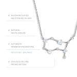 Gemini Moonstone Necklace in Silver and Gold