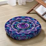 Mandala Meditation Cushion, Boho Meditation Mat, Meditation Pillows for Sitting on Floor, Cushions for Sitting in Home and Outdoor, Round Floor Pillows Cushion Seating for Yoga 22'' X 22''