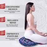 Mandala Meditation Cushion, Boho Meditation Mat, Meditation Pillows for Sitting on Floor, Cushions for Sitting in Home and Outdoor, Round Floor Pillows Cushion Seating for Yoga 22'' X 22''