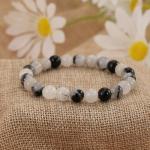 Black Rutile Tourmaline Quartz Manifestation Bracelet