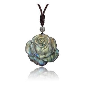 Labradorite Flower Necklace for Abundance and Protection