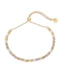 14K Gold Beaded Bracelet with Freshwater Pearls