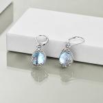 Moonstone Filigree Drop Earrings in Sterling Silver