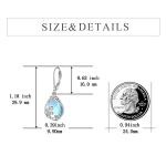 Moonstone Filigree Drop Earrings in Sterling Silver