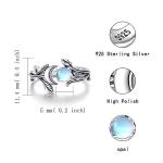 Adjustable Silver Moonstone & Opal Ring