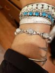 Moonstone Silver Plated Link Bracelet – Adjustable Gift