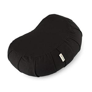 Crescent Zafu Meditation Cushion in Zen Black