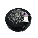 Luxurious Black Velvet Meditation Cushion for Abundance