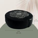 Luxurious Black Velvet Meditation Cushion for Abundance