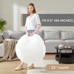 Large Round Meditation Cushion with Memory Foam