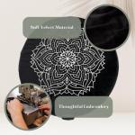Luxurious Black Velvet Meditation Cushion for Abundance