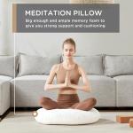 Large Round Meditation Cushion with Memory Foam