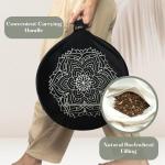 Luxurious Black Velvet Meditation Cushion for Abundance