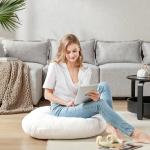 Large Round Meditation Cushion with Memory Foam