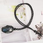 Labradorite Gemstone Pendant Necklace for Wealth Manifesting