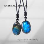 Labradorite Crystal Pendant Necklace for Manifesting Abundance