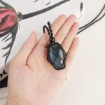 Labradorite Gemstone Pendant Necklace for Wealth Manifesting