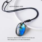 Labradorite Crystal Pendant Necklace for Manifesting Abundance
